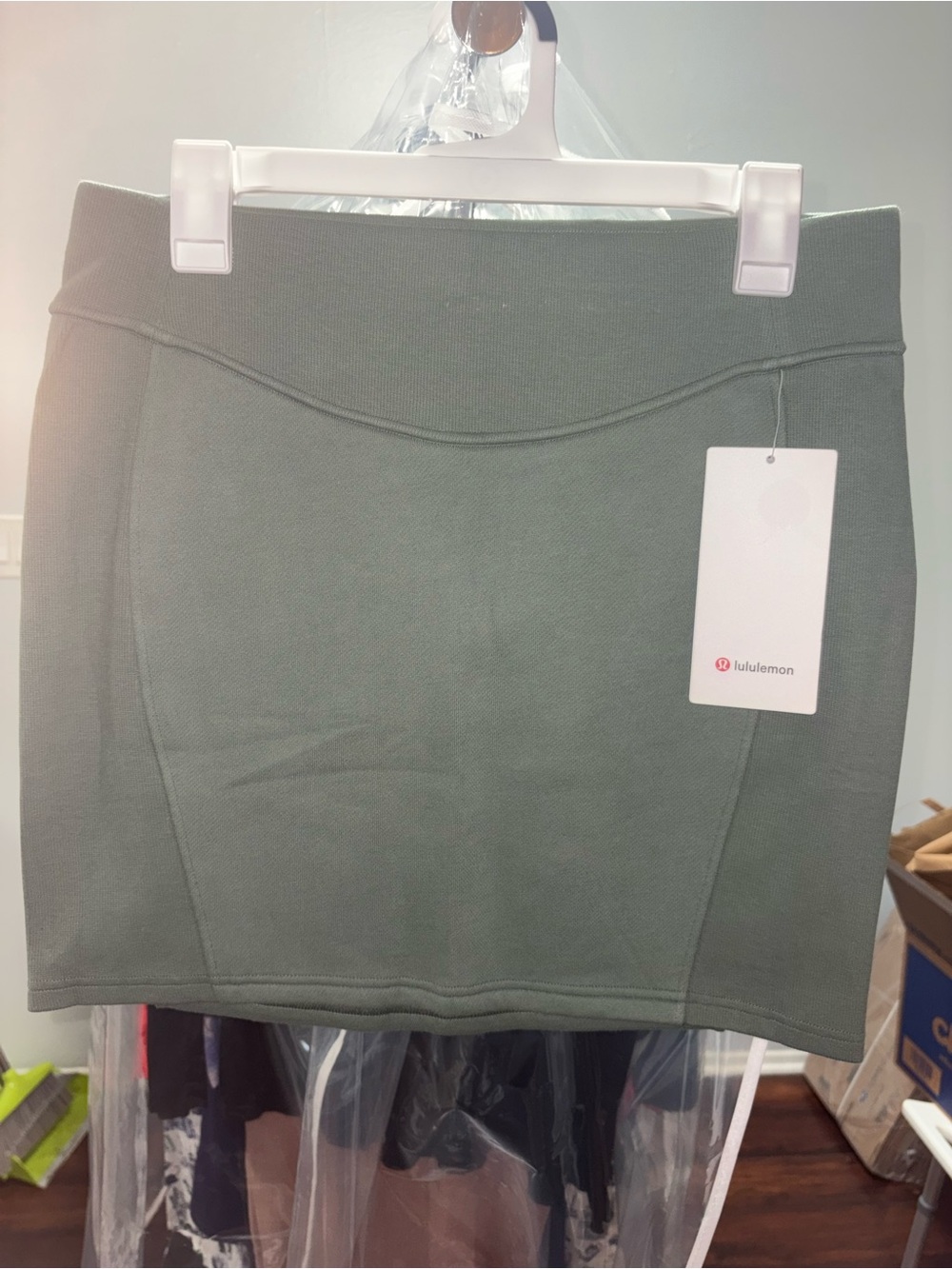 lululemon Sage Green Scuba High-rise Performance Mini Skirt